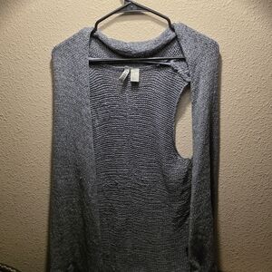 Divided Heather Gray Women's Open Cardigan